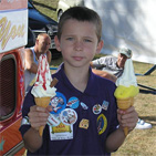 child with extra tasty ice cream